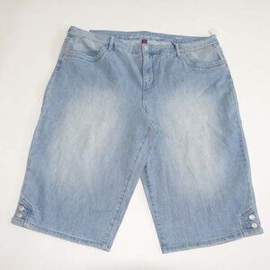 Gloria Vanderbilt Women's Kaia Skimmer Capri Jeans Size 22W NWT Blue High Rise